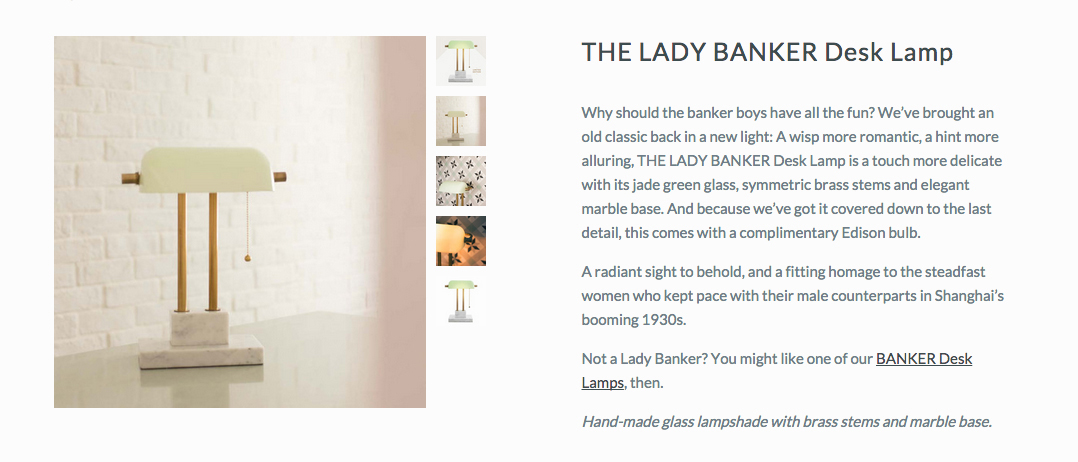 The Lady Banker Lamp