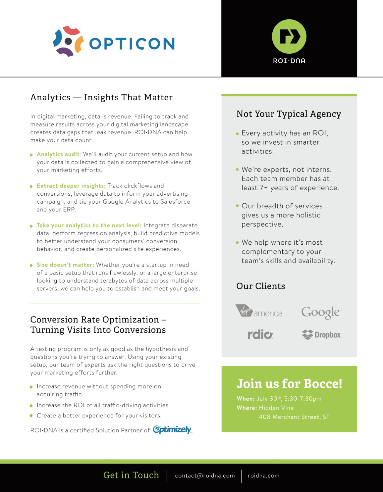 ROIDNA Opticon One-Sheet